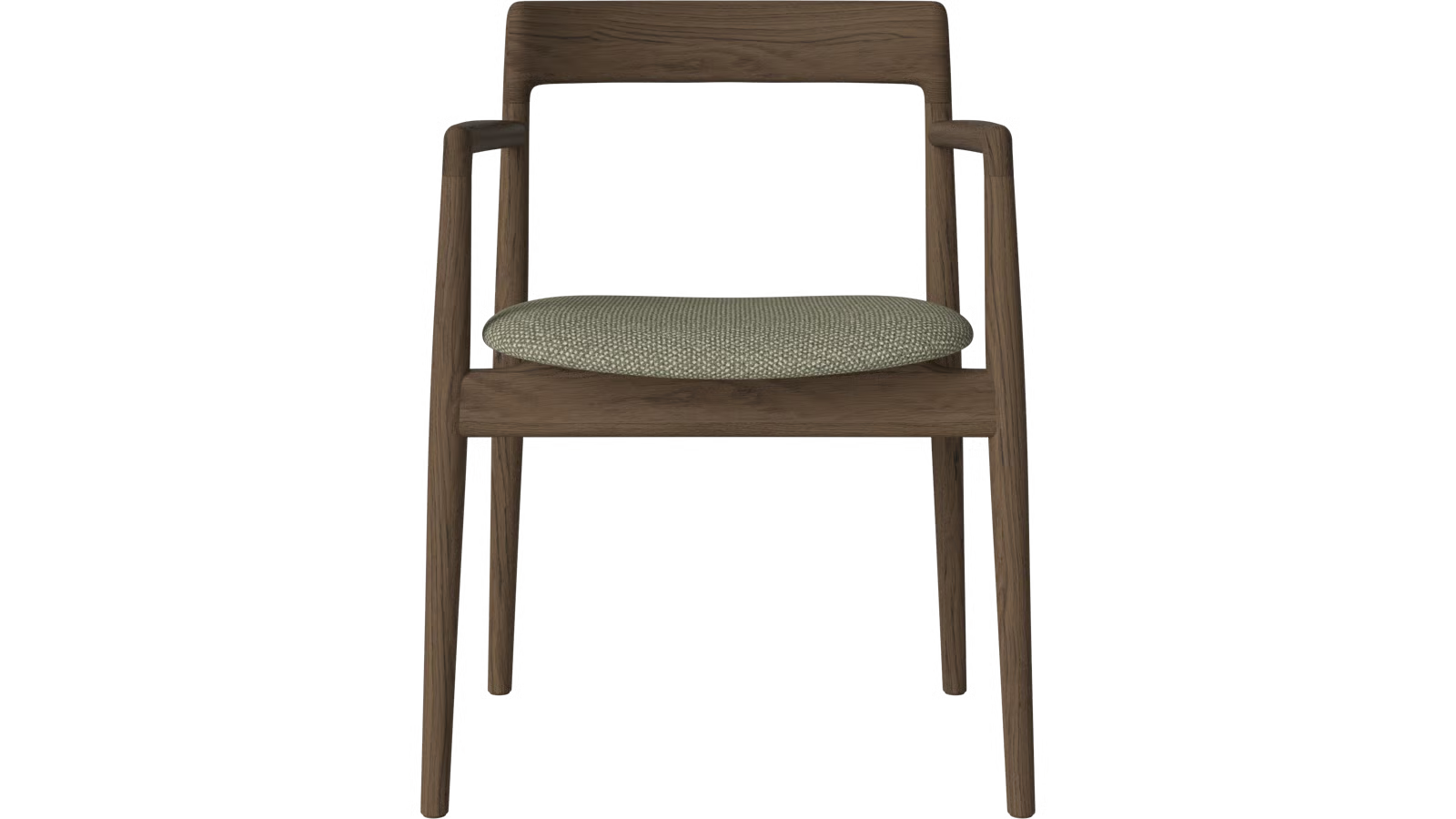 Calma Dining Chair / Monza, Green - Dark oiled oak