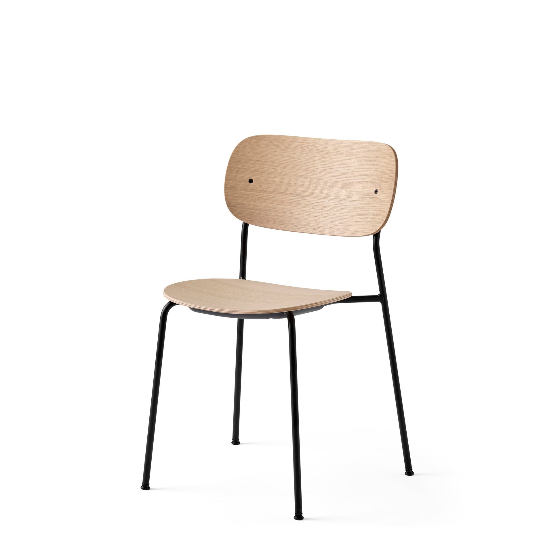 Co Dining Chair, Black steel, Veneer