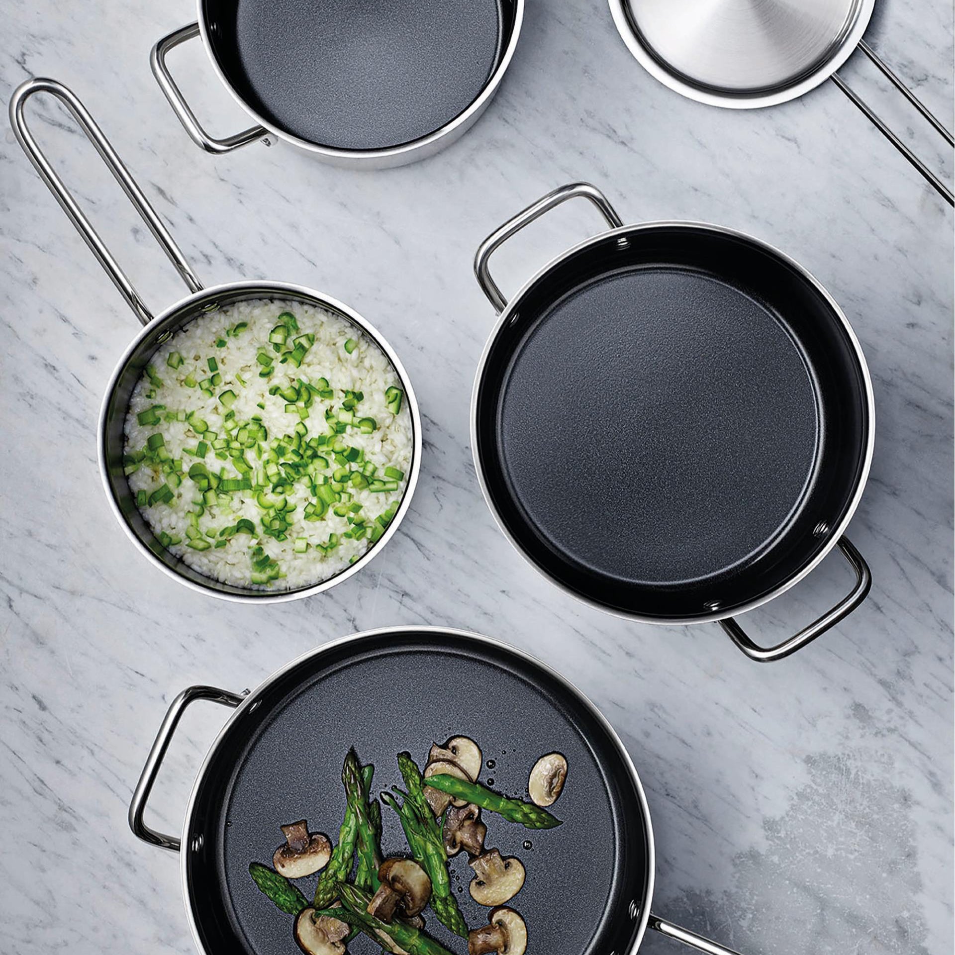 Stainless steel pot - 2.2 l - ceramic Slip-Let® non-stick