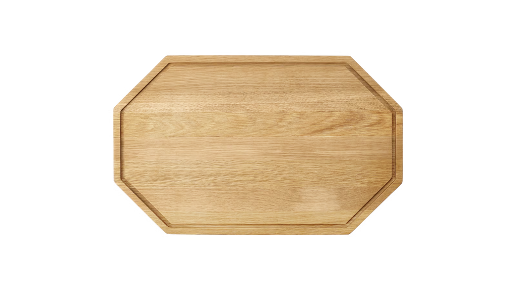 Octagon Wood Cutting Board 40 x 25 x H2 cm