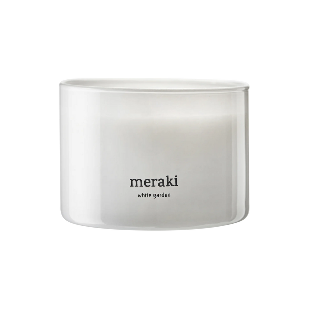 Scented candle, White garden