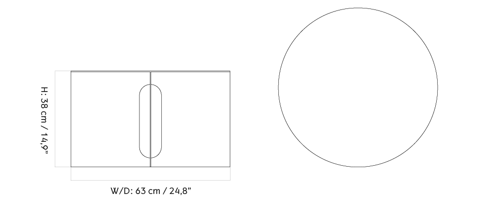 ANDROGYNE SIDE TABLE / Ø63