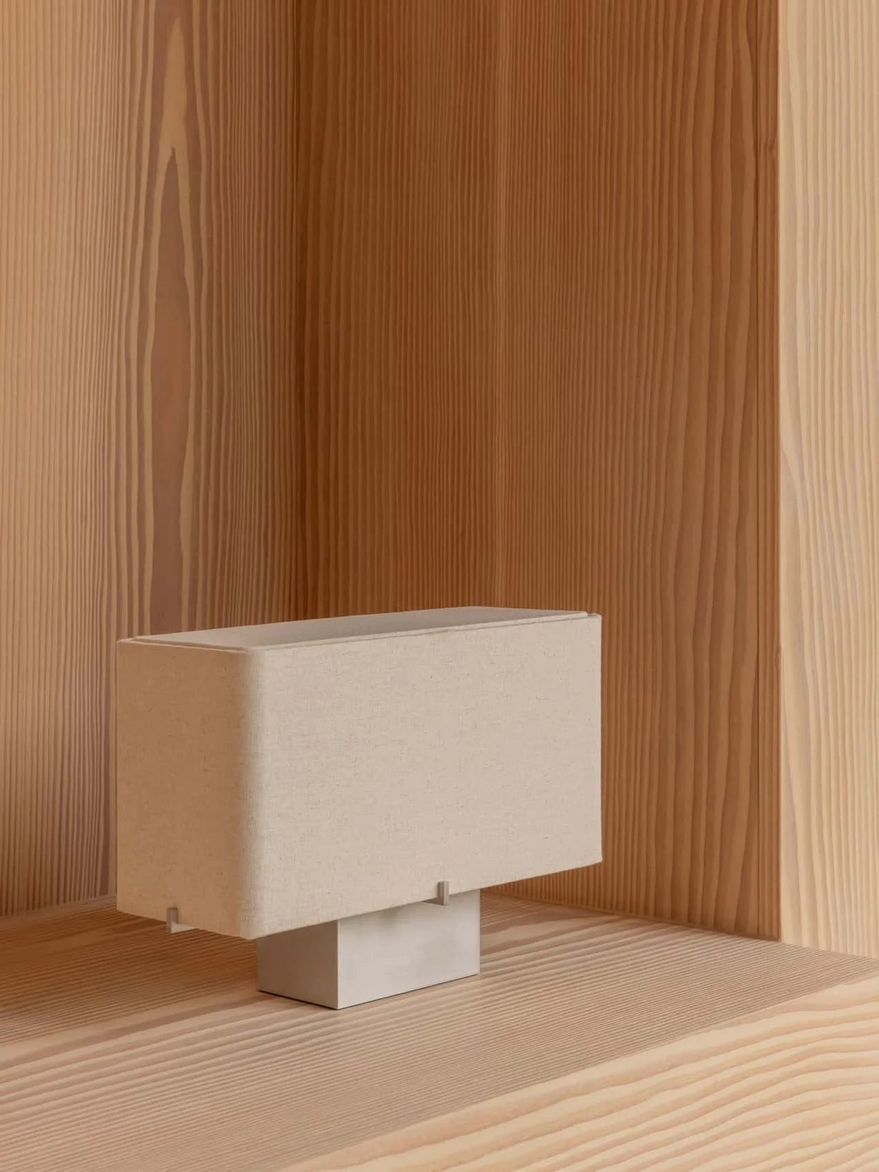 Nonna Table Lamp, Aluminium Brushed /Textile, Sand / H 24