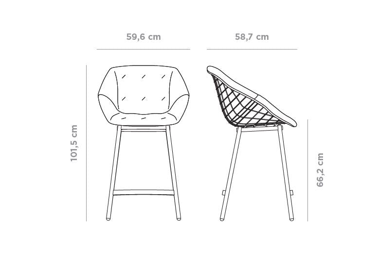 CANASTA / Upholstered Stool