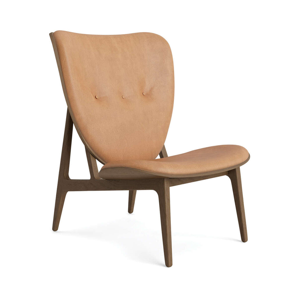 Elephant Lounge Chair / Front Upholstery, Dark Smoked, Dunes - Camel 21004