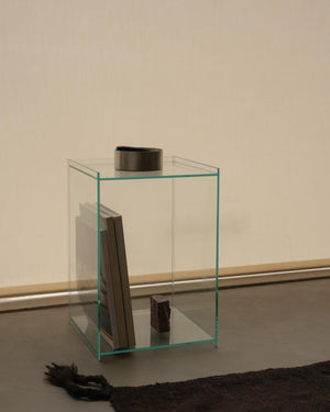 Rivet Box Table | Glass