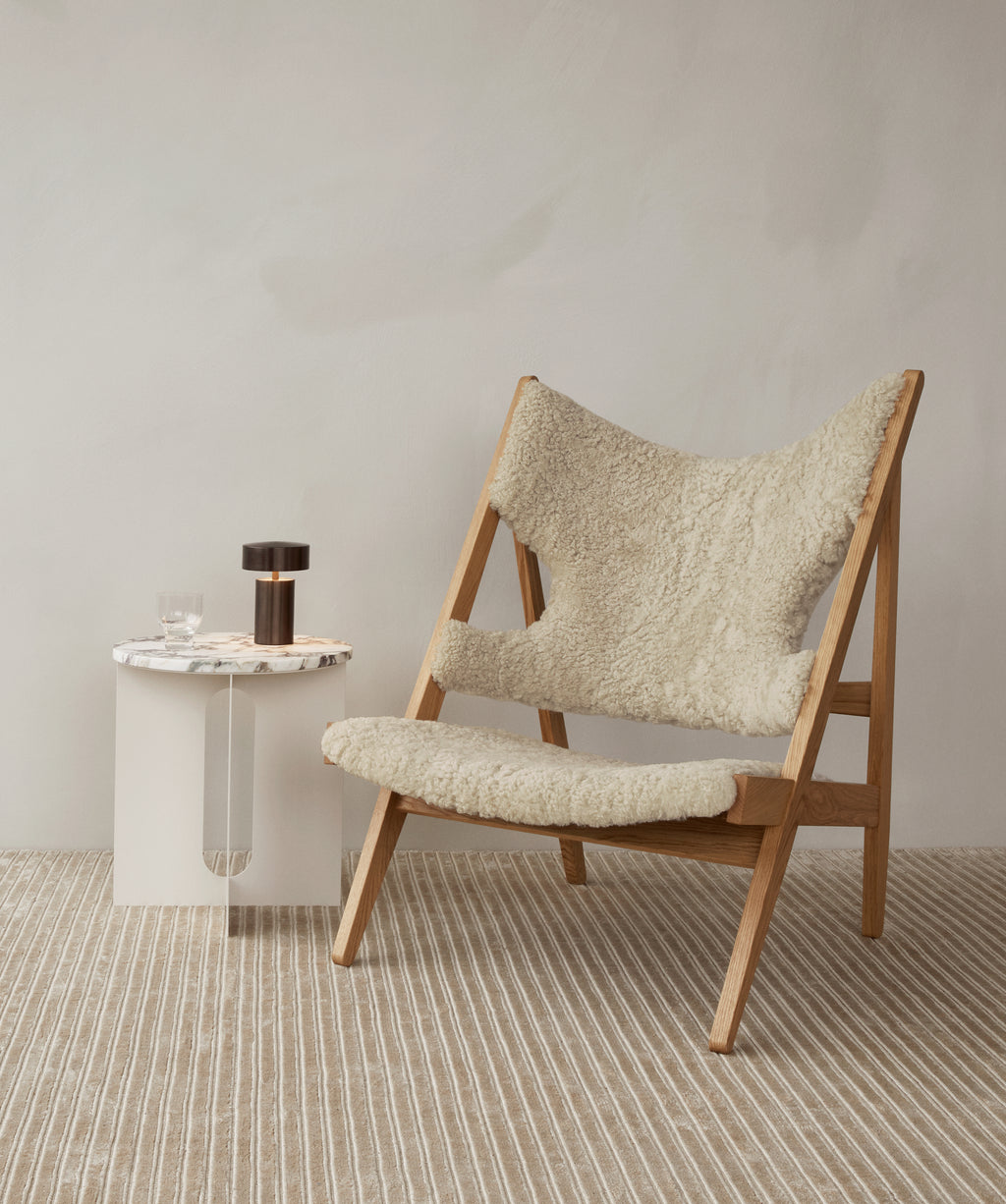 COLUMN TABLE LAMP, PORTABLE / Bronzed Aluminium
