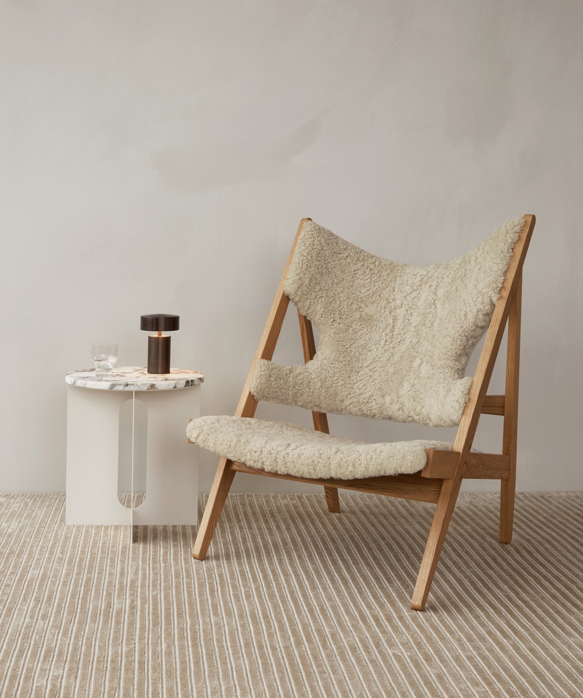 COLUMN TABLE LAMP, PORTABLE / Bronzed Aluminium