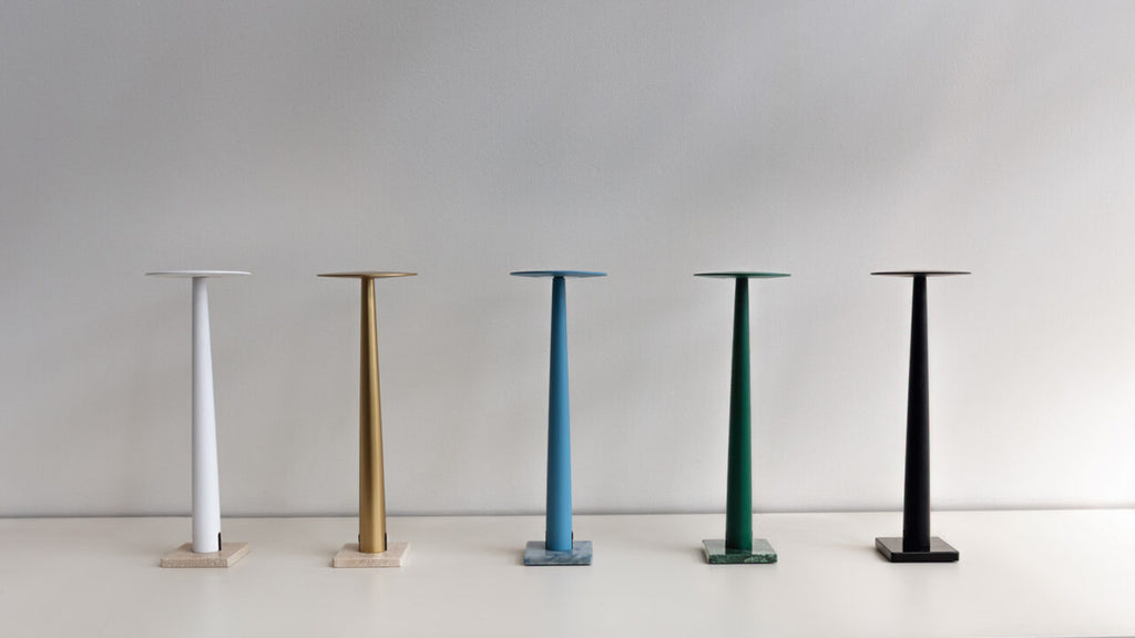 PORTOFINO TABLE LAMP, Matt Black, Marble Base