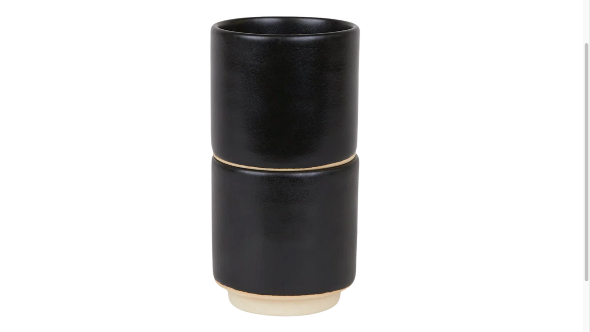 OTTO CERAMIC CUP SET OF TWO | BLACK, WHITE OR NATURAL.