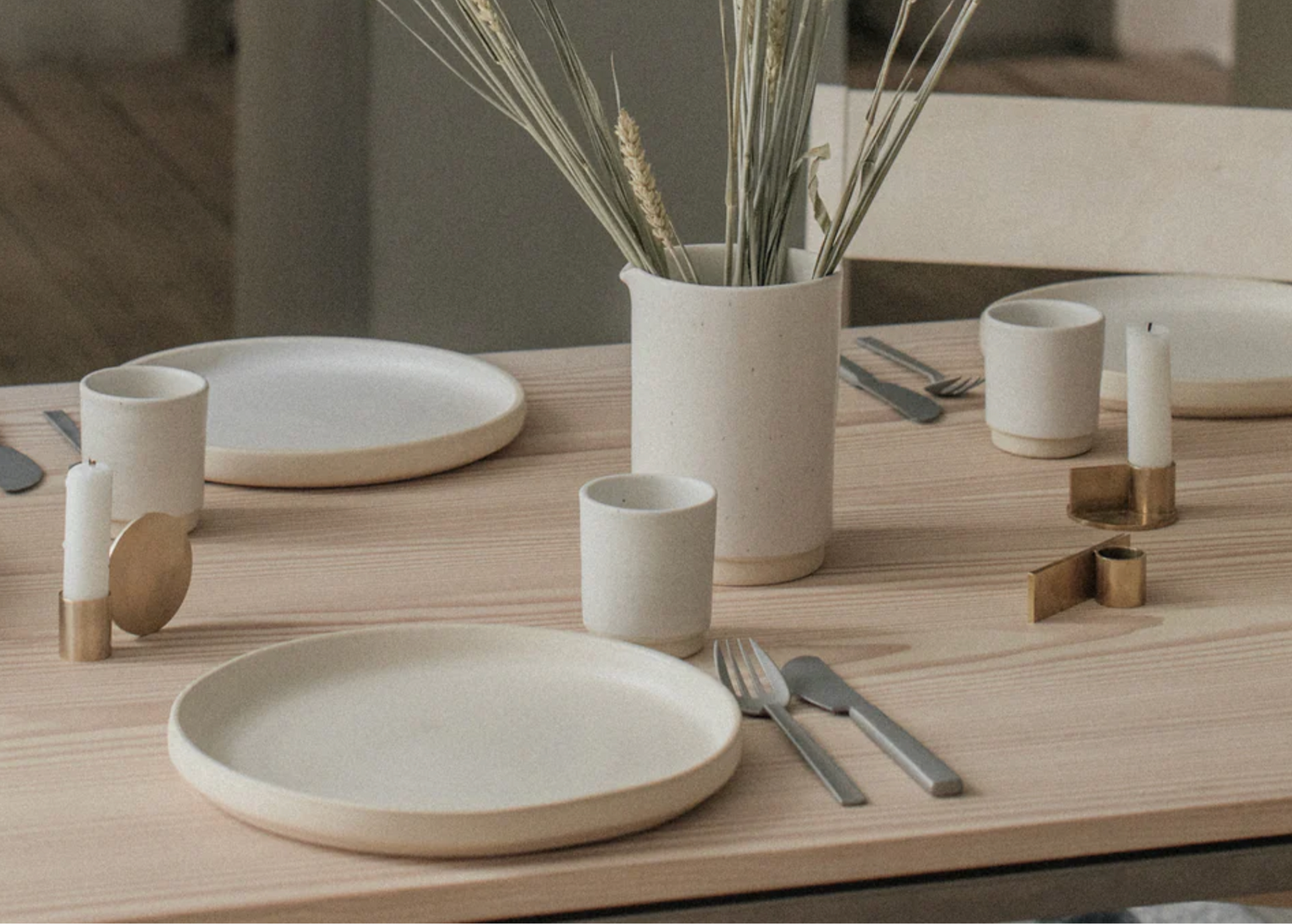 OTTO CERAMIC CUP SET OF TWO | BLACK, WHITE OR NATURAL.