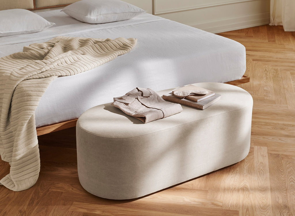 Zyl Pouf Ø50 cm / Linea - Velvet & corduroy, Rosa