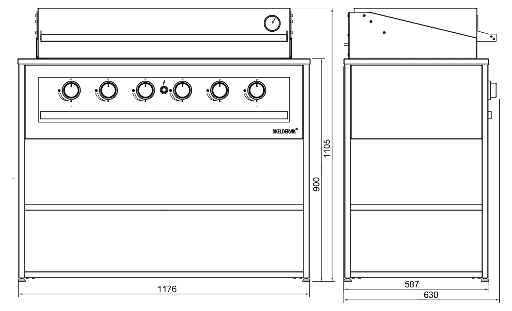 Free-standing Gas grill