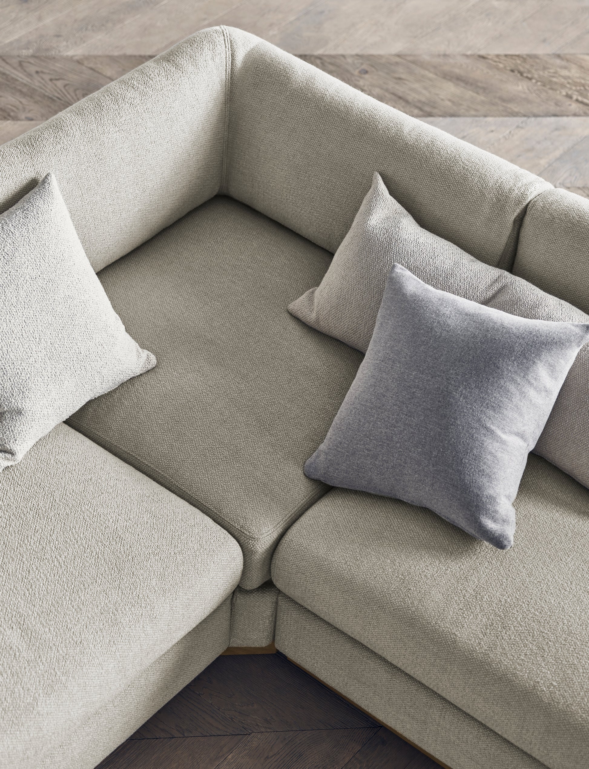 Sepia - 3 seater sofa / with chaise longue right