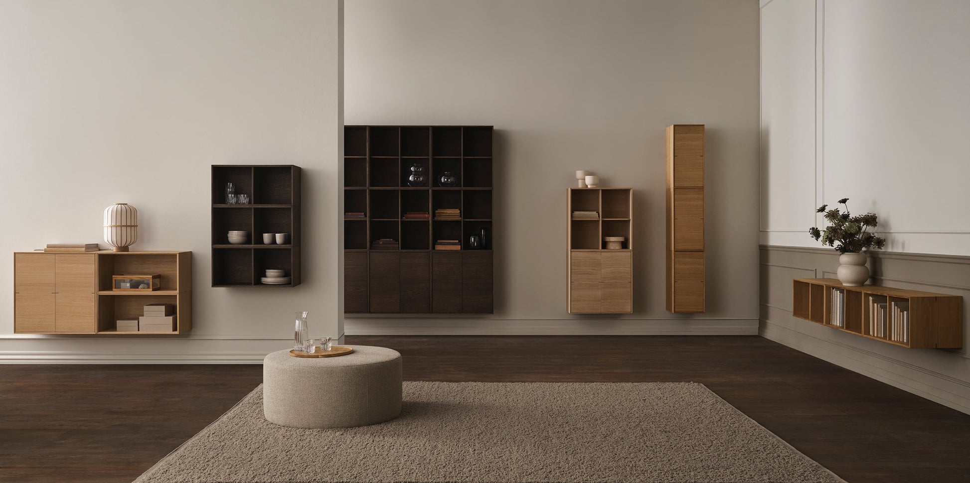 Vega Cabinet 4 rooms / 70x70x35 cm, Oiled oak