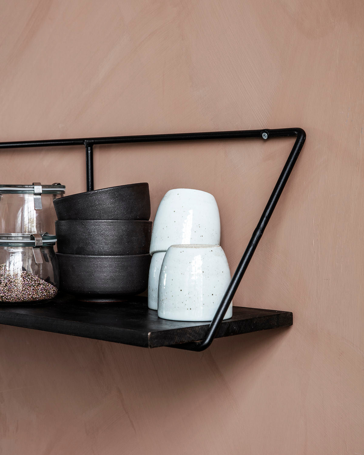Shelf, Wired, Black stain House Doctor