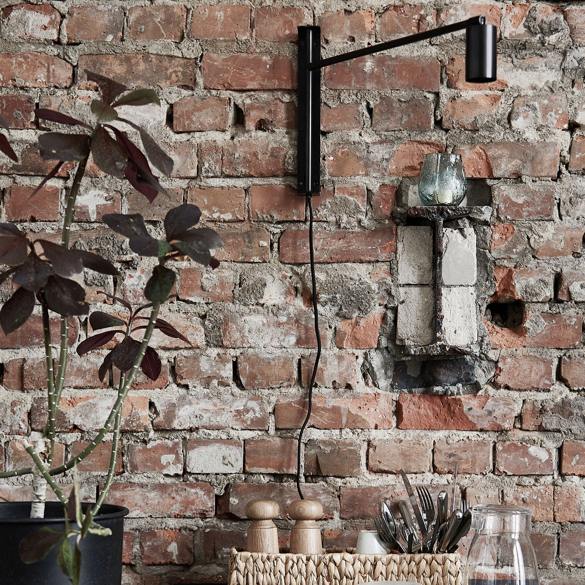 Wall lamp, Norm, Black antique House Doctor