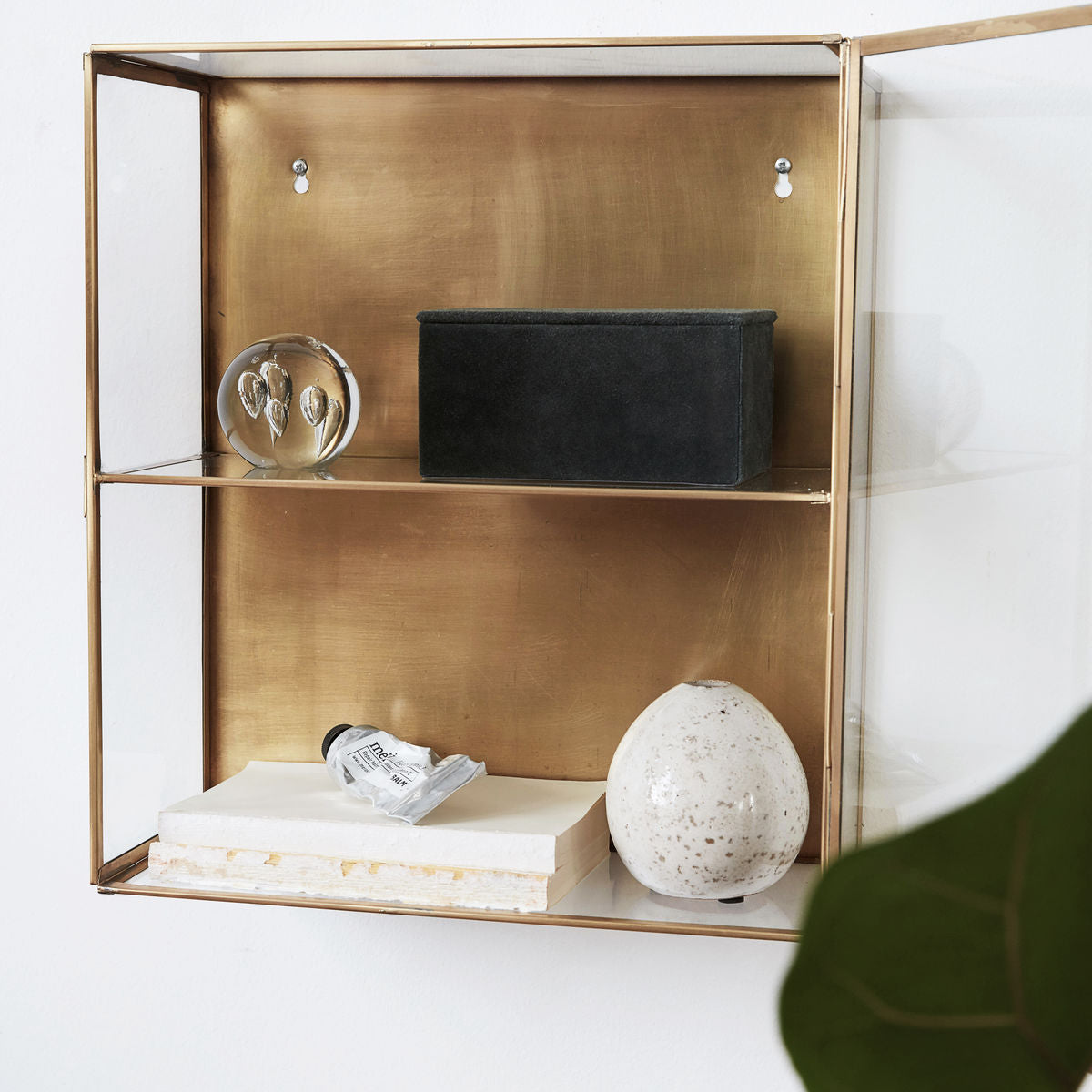Cabinet, Glass, Brass